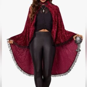 Spirit Halloween Red Velvet Cape